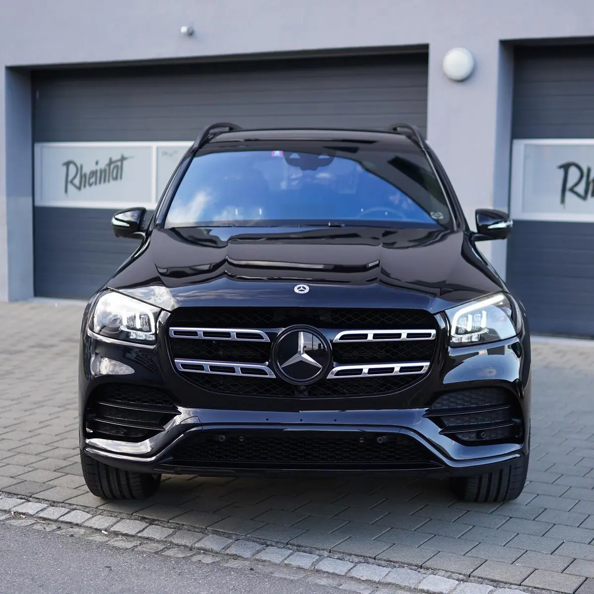 Mercedes GLS, Detail der schwarz folierten Zierteile